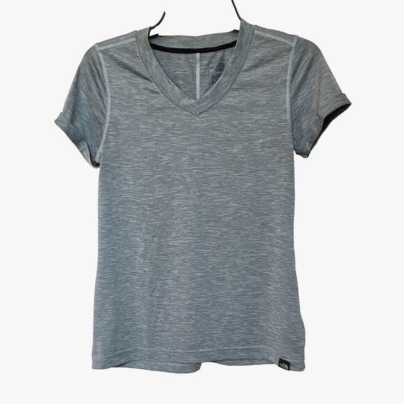 The North Face Shirt Women’s Small Gray Flash Dry Short Sleeve Pullover - Picture 1 of 8